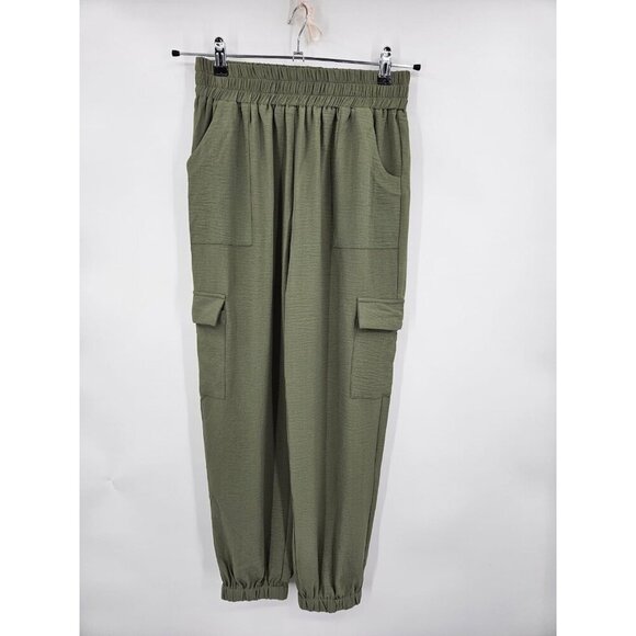 Evereve Pants - NWOT Evereve Olive Green Jogger Pants Womens S Pockets Elastic Waist